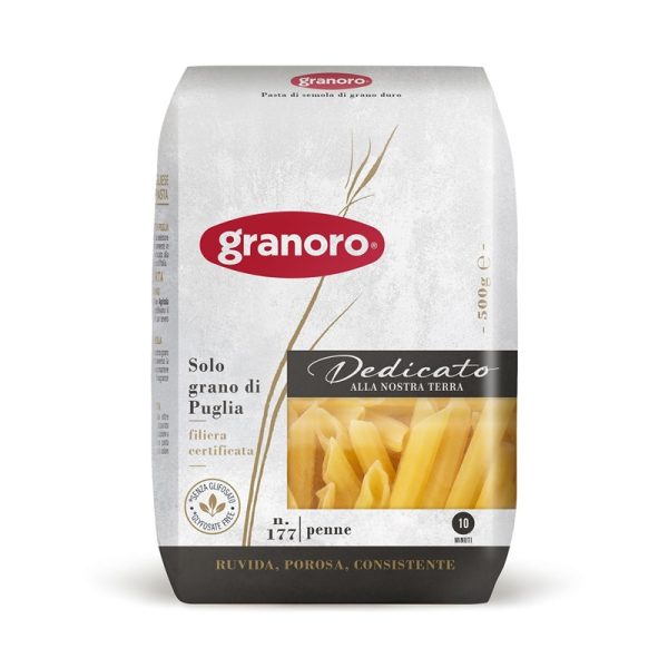 Tészta, Penne, Dedicato 100% durumlisztes, 500 g