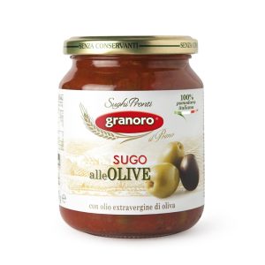 Olívás paradicsomszósz, Sugo alle olive üveges- 370g,