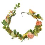 Selyemvirág girland Babarózsával