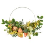 Selyemvirág koszorú Babarózsával