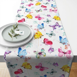 Asztali futó Butterfly Collection White 40x150cm