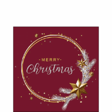 Papírszalvéta Kívánsággyűrű bogyó 25x25cm