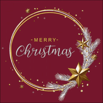 Papírszalvéta Kívánsággyűrű bogyó 33x33cm