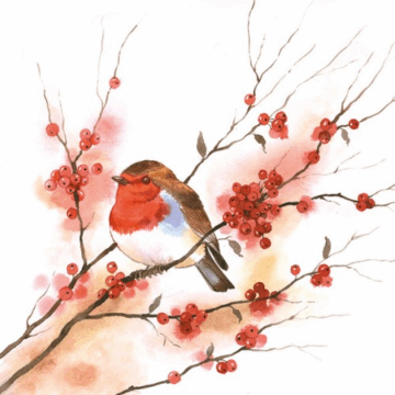Papírszalvéta Madaras Robin 33x33cm