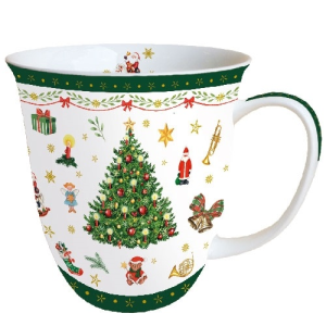 Porcelánbögre Karácsonyi Örökzöld 0