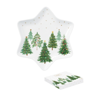 Porcelán csillagtálca 22