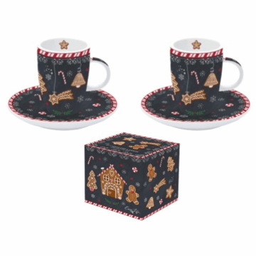 Porcelán eszpresszócsésze+alj