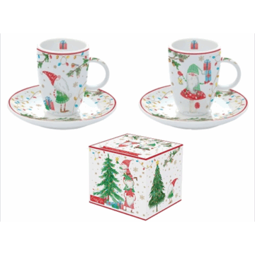 Porcelán eszpresszócsésze+alj 2 személyes