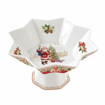 Porcelán süteményes talpas kínáló