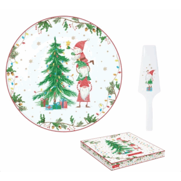 Porcelán tortatál lapáttal