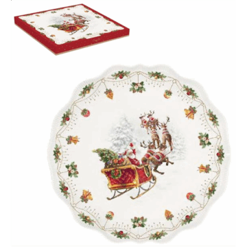 Porcelántálca kerek