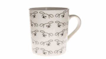DAK.SAL192036 Porcelánbögre kutyafejekkel