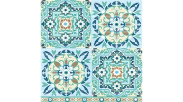 AMB.13309315 Tiles Green papírszalvéta 33x33cm