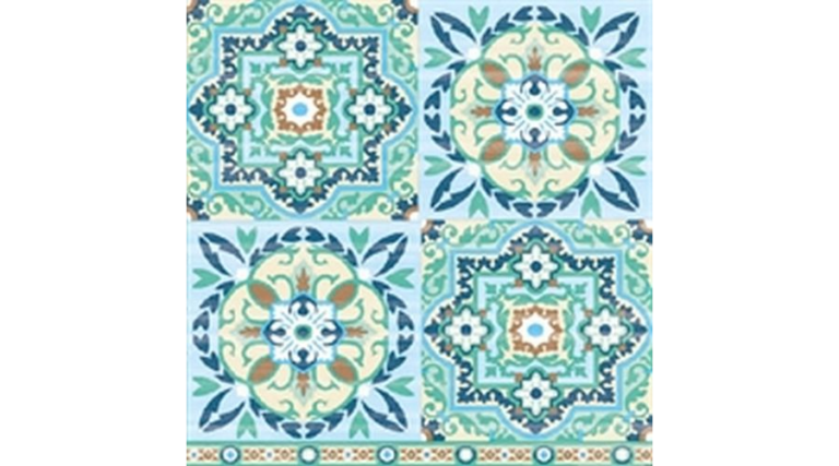AMB.13309315 Tiles Green papírszalvéta 33x33cm