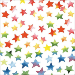 AMB.13309875 Colourful Stars mix papírszalvéta 33x33cm