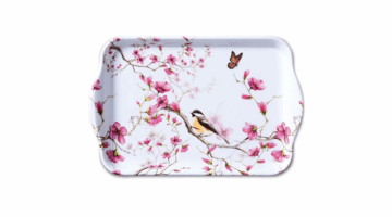 AMB.13711215 Bird & Blossom white műanyag kistálca 13x21cm