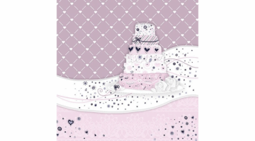 AMB.13311391 Sweet Cake rose papírszalvéta 33x33cm