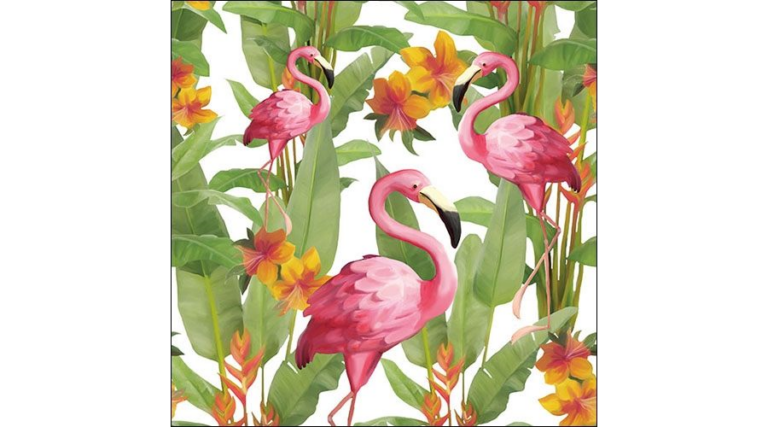 AMB.13309106 Flamingo's white papírszalvéta 33x33cm