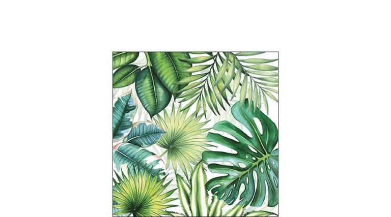 AMB.12510940 Tropical Leaves papírszalvéta 25x25cm