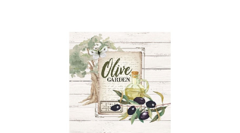 AMB.12512950 Olive Garden papírszalvéta 25x25cm