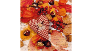 AMB.13313670 Autumn Heart papírszalvéta 33x33cm