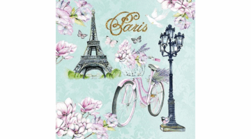 AMB.13314235 Bike In Paris papírszalvéta 33x33cm