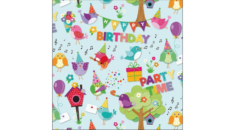 AMB.13316086 Party Time Blue papírszalvéta 33x33cm