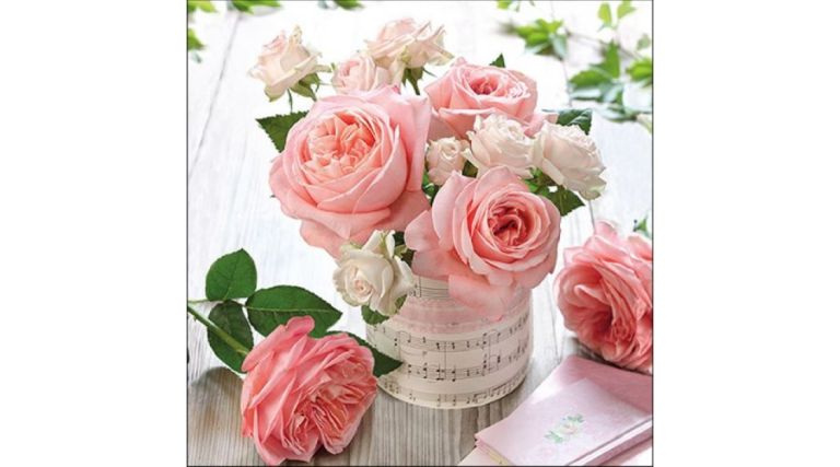 AMB.13316355 Music Roses papírszalvéta 33x33cm