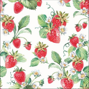 AMB.13315915 Garden Strawberries papírszalvéta 33x33cm