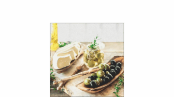AMB.12516220 Olives and Cheese papírszalvéta 25x25cm
