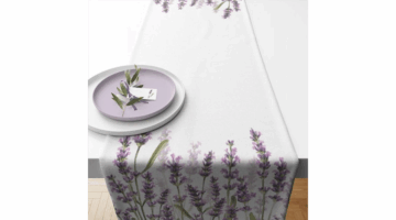 AMB.16615985 Lavender Shades White asztali futó 40x150cm