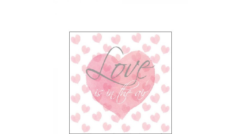 AMB.12515950 Love Letters papírszalvéta 25x25cm