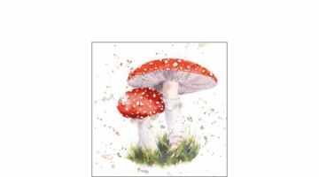 AMB.12516715 Painted Fly Agaric papírszalvéta 25x25cm