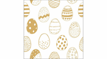 AMB.23317130 Easter Eggs All Over Gold papírszalvéta 33x33cm