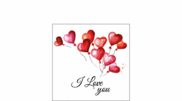 AMB.12517070 Love Balloons papírszalvéta 25x25cm