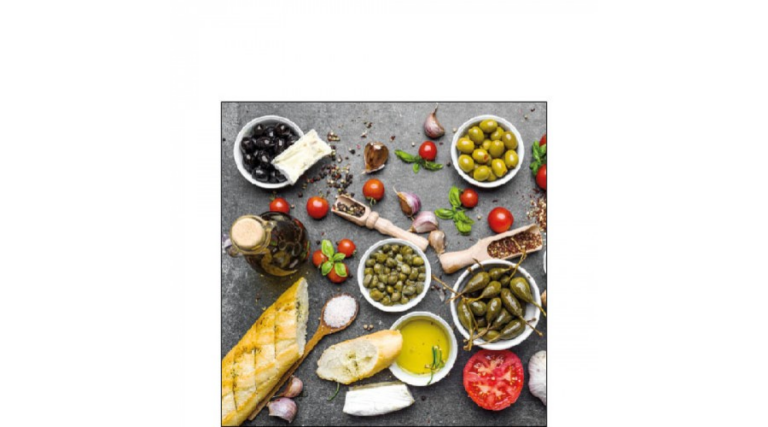 AMB.12517630 Mediterranean Food papírszalvéta 25x25cm