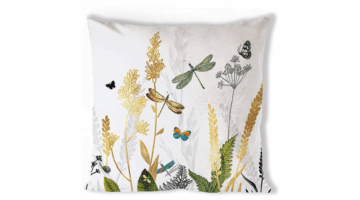 AMB.16217470 Ornamental Flowers White párnahuzat 40x40cm