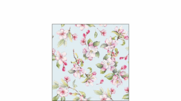 AMB.12518161 Spring blossom blue papírszalvéta 25x25cm