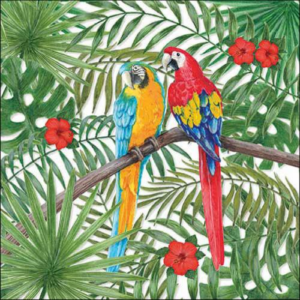 AMB.13318330 Parrots papírszalvéta 33x33cm