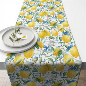 AMB.16619660 Mediterranean lemons asztali futó 40x150cm