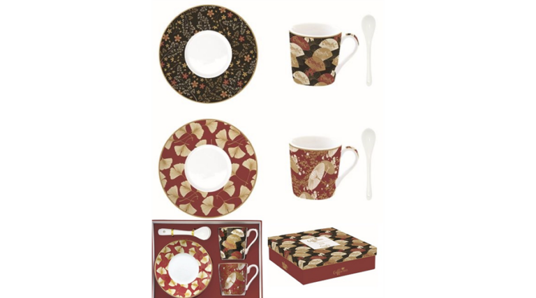 R2S.1474KIMO Porcelán eszpresszócsésze+alj 2 személyes