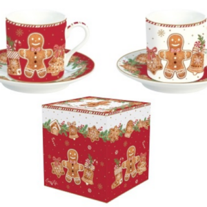 R2S.211FANG Porcelán eszpresszócsésze+alj 2 személyes 75ml dobozban