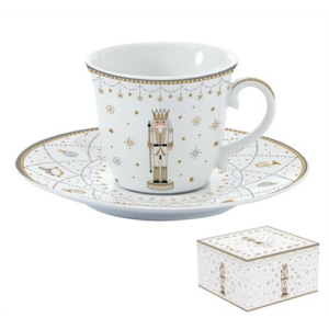 R2S.1106RNUT Porcelán teáscsésze+alj 200ml dobozban