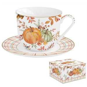 R2S.1182HARV Porcelán reggelizőcsésze+alj 370ml dobozban