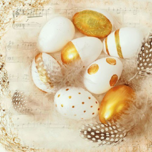 AMB.23312795 Golden Eggs papírszalvéta 33x33cm