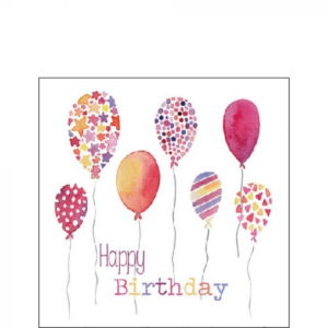 AMB.12516295 Birthday Balloons papírszalvéta 25x25cm
