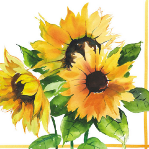 AMB.13306555 Girasoli papírszalvéta 33x33cm