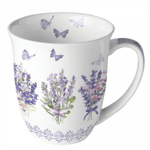 AMB.18419735 Lovely lavender white porcelánbögre 0