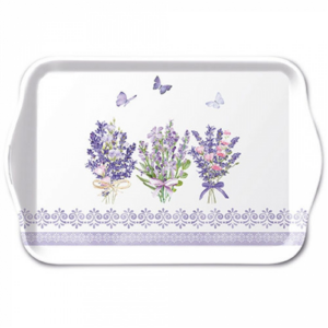 AMB.13719735 Lovely lavender white műanyag kistálca 13x21cm