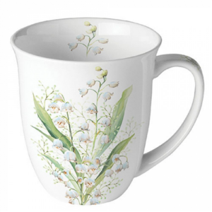 AMB.18419550 Lily of the valley white porcelánbögre 0